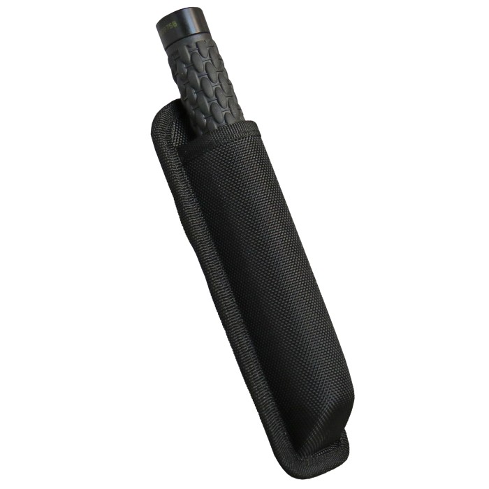 BlackField Teleskop Schlagstock 21"/53 cm Hartgummi gehärtet mit Etui